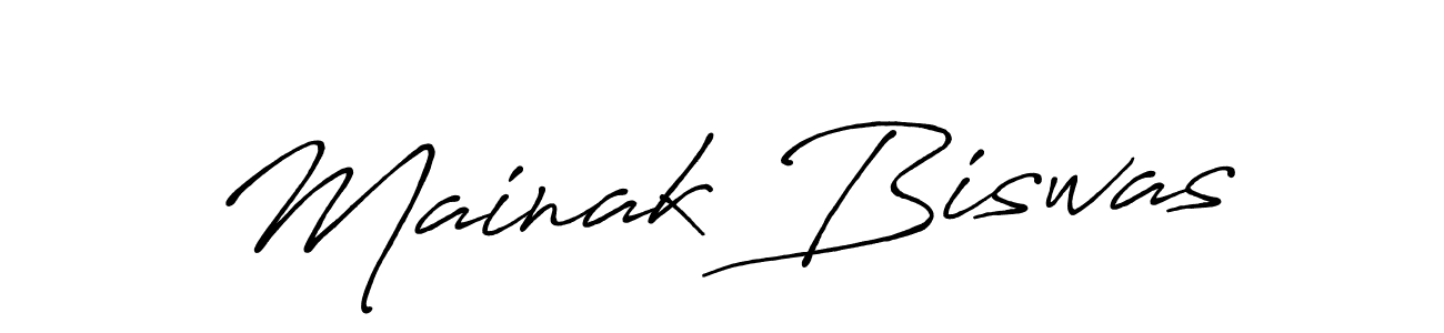 Mainak Biswas stylish signature style. Best Handwritten Sign (Antro_Vectra_Bolder) for my name. Handwritten Signature Collection Ideas for my name Mainak Biswas. Mainak Biswas signature style 7 images and pictures png