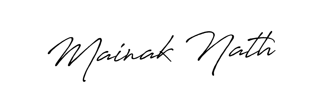 Also we have Mainak Nath name is the best signature style. Create professional handwritten signature collection using Antro_Vectra_Bolder autograph style. Mainak Nath signature style 7 images and pictures png