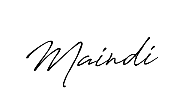 Create a beautiful signature design for name Maindi. With this signature (Antro_Vectra_Bolder) fonts, you can make a handwritten signature for free. Maindi signature style 7 images and pictures png