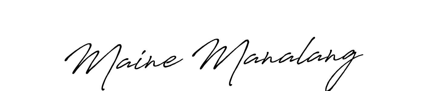 You can use this online signature creator to create a handwritten signature for the name Maine Manalang. This is the best online autograph maker. Maine Manalang signature style 7 images and pictures png