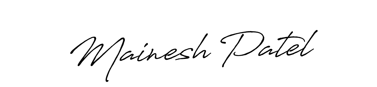 Also You can easily find your signature by using the search form. We will create Mainesh Patel name handwritten signature images for you free of cost using Antro_Vectra_Bolder sign style. Mainesh Patel signature style 7 images and pictures png