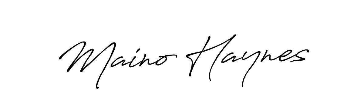 The best way (Antro_Vectra_Bolder) to make a short signature is to pick only two or three words in your name. The name Maino Haynes include a total of six letters. For converting this name. Maino Haynes signature style 7 images and pictures png