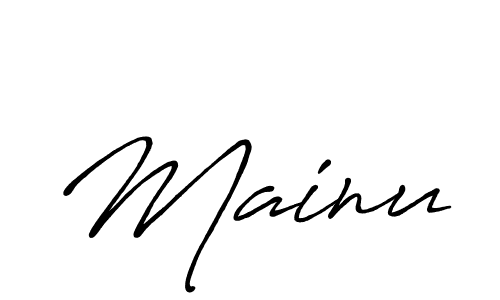 Create a beautiful signature design for name Mainu. With this signature (Antro_Vectra_Bolder) fonts, you can make a handwritten signature for free. Mainu signature style 7 images and pictures png