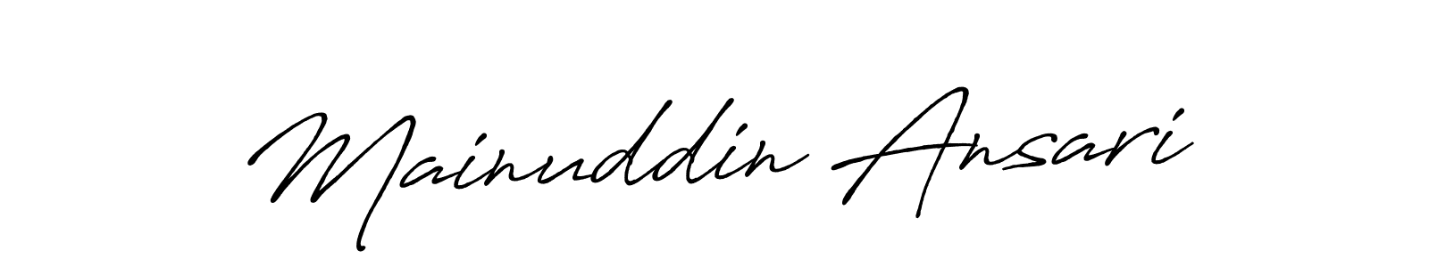 Once you've used our free online signature maker to create your best signature Antro_Vectra_Bolder style, it's time to enjoy all of the benefits that Mainuddin Ansari name signing documents. Mainuddin Ansari signature style 7 images and pictures png