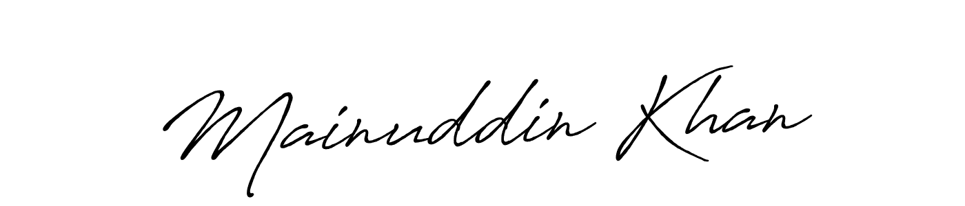 Make a beautiful signature design for name Mainuddin Khan. Use this online signature maker to create a handwritten signature for free. Mainuddin Khan signature style 7 images and pictures png