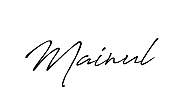 if you are searching for the best signature style for your name Mainul. so please give up your signature search. here we have designed multiple signature styles  using Antro_Vectra_Bolder. Mainul signature style 7 images and pictures png