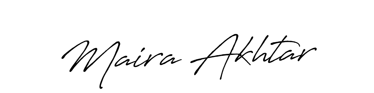 Antro_Vectra_Bolder is a professional signature style that is perfect for those who want to add a touch of class to their signature. It is also a great choice for those who want to make their signature more unique. Get Maira Akhtar name to fancy signature for free. Maira Akhtar signature style 7 images and pictures png