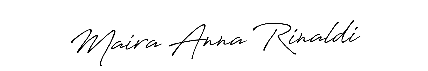 It looks lik you need a new signature style for name Maira Anna Rinaldi. Design unique handwritten (Antro_Vectra_Bolder) signature with our free signature maker in just a few clicks. Maira Anna Rinaldi signature style 7 images and pictures png