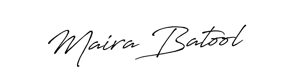 Antro_Vectra_Bolder is a professional signature style that is perfect for those who want to add a touch of class to their signature. It is also a great choice for those who want to make their signature more unique. Get Maira Batool name to fancy signature for free. Maira Batool signature style 7 images and pictures png