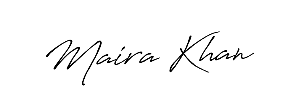 How to make Maira Khan signature? Antro_Vectra_Bolder is a professional autograph style. Create handwritten signature for Maira Khan name. Maira Khan signature style 7 images and pictures png