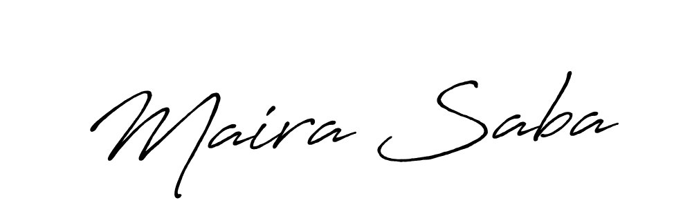 Similarly Antro_Vectra_Bolder is the best handwritten signature design. Signature creator online .You can use it as an online autograph creator for name Maira Saba. Maira Saba signature style 7 images and pictures png