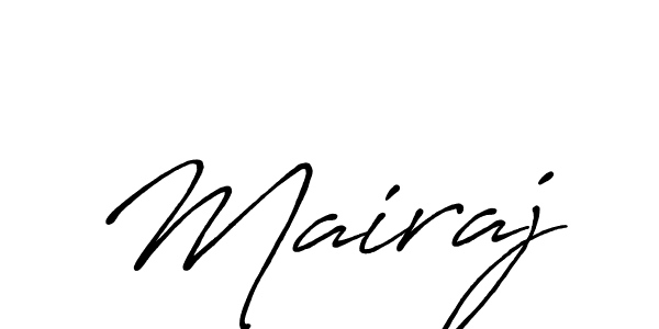 Create a beautiful signature design for name Mairaj. With this signature (Antro_Vectra_Bolder) fonts, you can make a handwritten signature for free. Mairaj signature style 7 images and pictures png