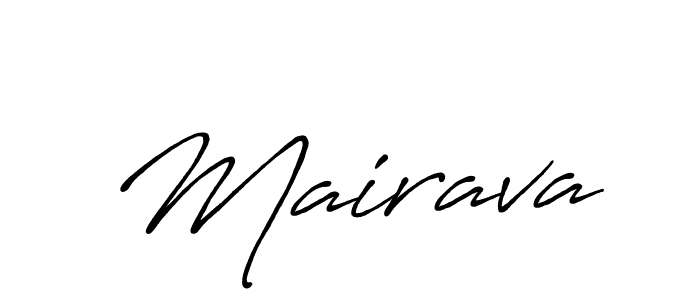 Design your own signature with our free online signature maker. With this signature software, you can create a handwritten (Antro_Vectra_Bolder) signature for name Mairava. Mairava signature style 7 images and pictures png