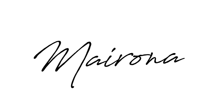 How to make Mairona signature? Antro_Vectra_Bolder is a professional autograph style. Create handwritten signature for Mairona name. Mairona signature style 7 images and pictures png