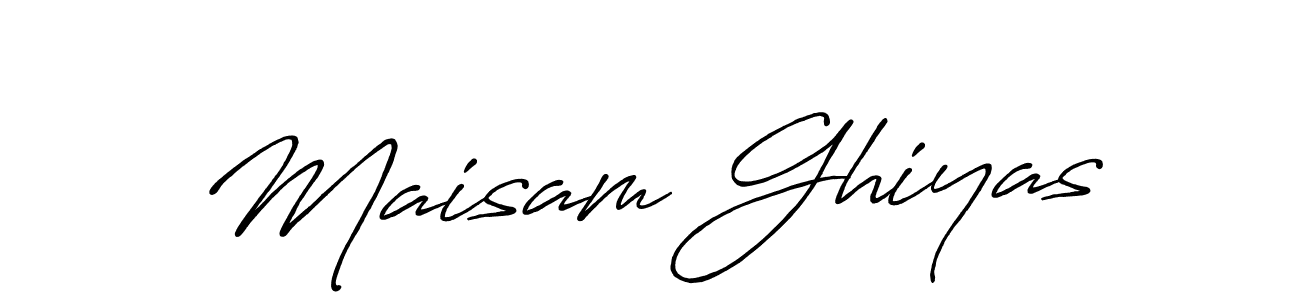 Also we have Maisam Ghiyas name is the best signature style. Create professional handwritten signature collection using Antro_Vectra_Bolder autograph style. Maisam Ghiyas signature style 7 images and pictures png