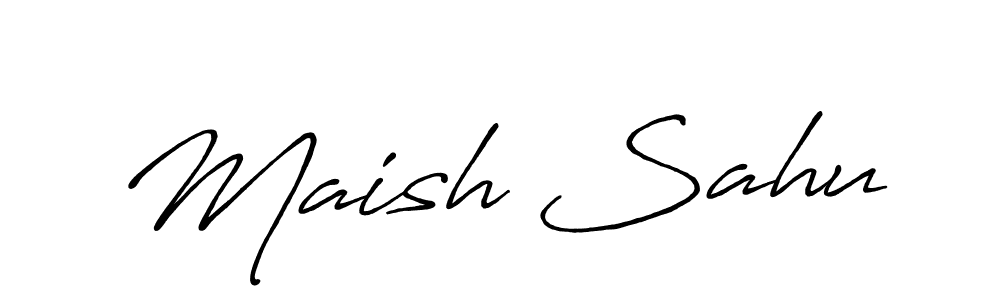 The best way (Antro_Vectra_Bolder) to make a short signature is to pick only two or three words in your name. The name Maish Sahu include a total of six letters. For converting this name. Maish Sahu signature style 7 images and pictures png