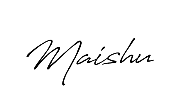 How to make Maishu name signature. Use Antro_Vectra_Bolder style for creating short signs online. This is the latest handwritten sign. Maishu signature style 7 images and pictures png