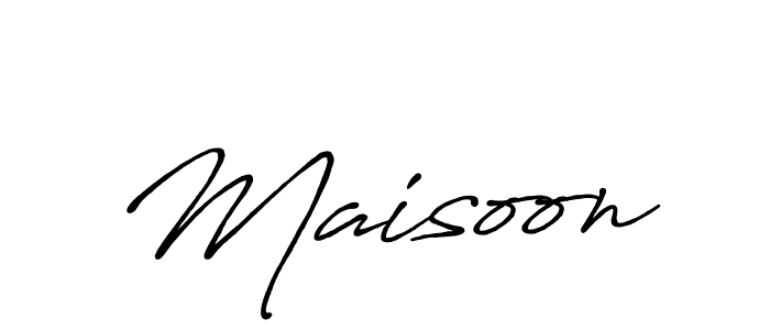 Also You can easily find your signature by using the search form. We will create Maisoon name handwritten signature images for you free of cost using Antro_Vectra_Bolder sign style. Maisoon signature style 7 images and pictures png