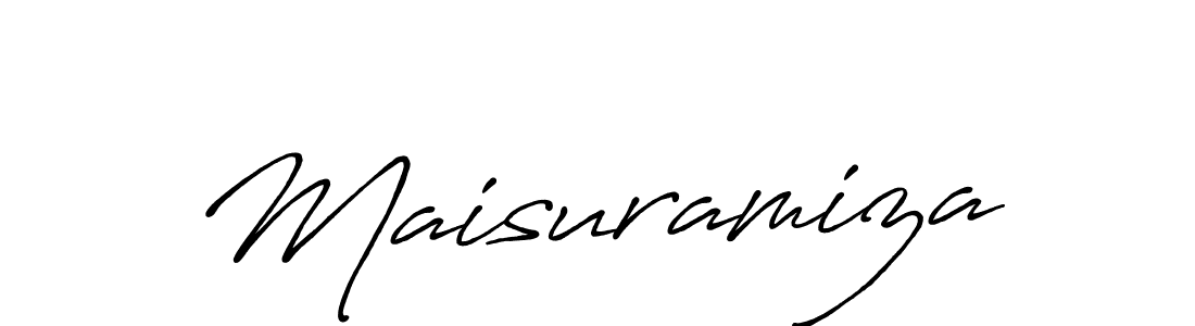 Make a beautiful signature design for name Maisuramiza. With this signature (Antro_Vectra_Bolder) style, you can create a handwritten signature for free. Maisuramiza signature style 7 images and pictures png