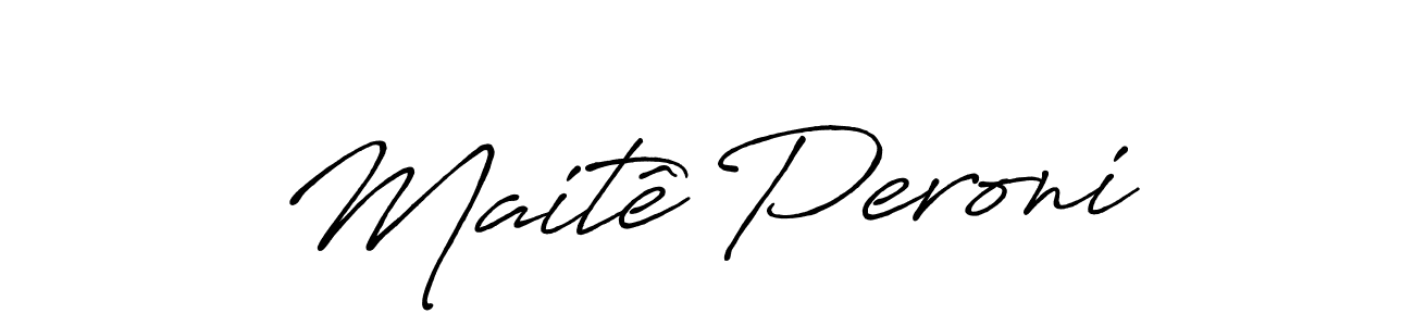 The best way (Antro_Vectra_Bolder) to make a short signature is to pick only two or three words in your name. The name Maitê Peroni include a total of six letters. For converting this name. Maitê Peroni signature style 7 images and pictures png