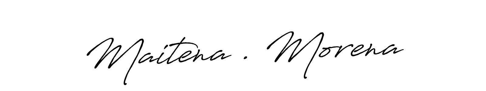 The best way (Antro_Vectra_Bolder) to make a short signature is to pick only two or three words in your name. The name Maitena . Morena include a total of six letters. For converting this name. Maitena . Morena signature style 7 images and pictures png