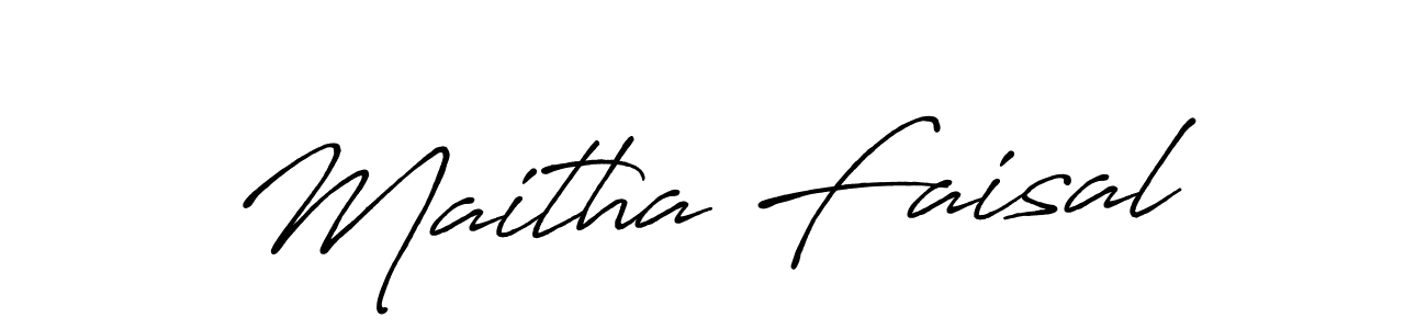 It looks lik you need a new signature style for name Maitha Faisal. Design unique handwritten (Antro_Vectra_Bolder) signature with our free signature maker in just a few clicks. Maitha Faisal signature style 7 images and pictures png