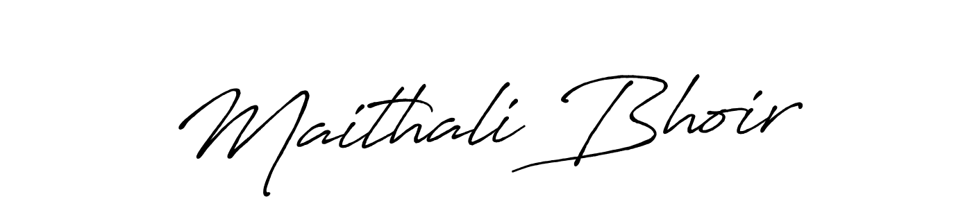 It looks lik you need a new signature style for name Maithali Bhoir. Design unique handwritten (Antro_Vectra_Bolder) signature with our free signature maker in just a few clicks. Maithali Bhoir signature style 7 images and pictures png