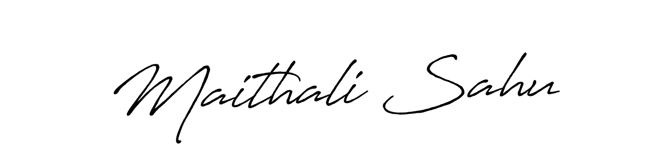 Once you've used our free online signature maker to create your best signature Antro_Vectra_Bolder style, it's time to enjoy all of the benefits that Maithali Sahu name signing documents. Maithali Sahu signature style 7 images and pictures png