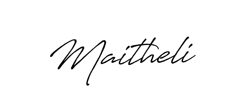 Make a beautiful signature design for name Maitheli. With this signature (Antro_Vectra_Bolder) style, you can create a handwritten signature for free. Maitheli signature style 7 images and pictures png