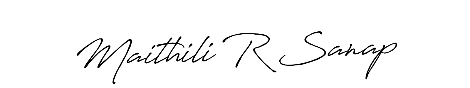 Antro_Vectra_Bolder is a professional signature style that is perfect for those who want to add a touch of class to their signature. It is also a great choice for those who want to make their signature more unique. Get Maithili R Sanap name to fancy signature for free. Maithili R Sanap signature style 7 images and pictures png