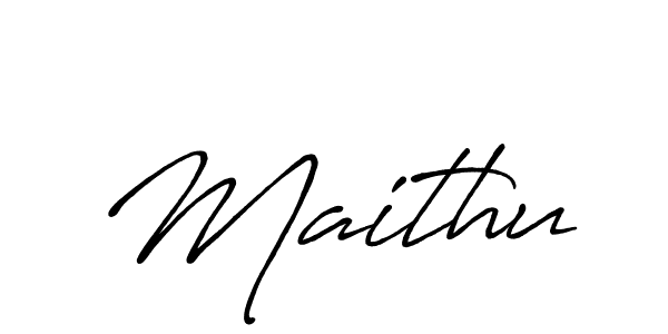 Make a beautiful signature design for name Maithu. With this signature (Antro_Vectra_Bolder) style, you can create a handwritten signature for free. Maithu signature style 7 images and pictures png