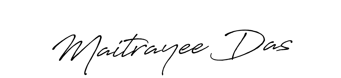 How to make Maitrayee Das name signature. Use Antro_Vectra_Bolder style for creating short signs online. This is the latest handwritten sign. Maitrayee Das signature style 7 images and pictures png