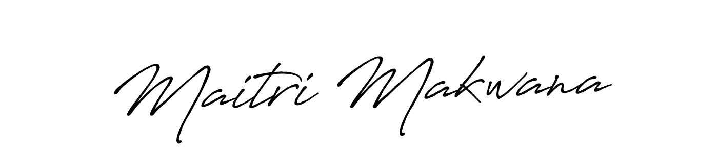 Antro_Vectra_Bolder is a professional signature style that is perfect for those who want to add a touch of class to their signature. It is also a great choice for those who want to make their signature more unique. Get Maitri Makwana name to fancy signature for free. Maitri Makwana signature style 7 images and pictures png