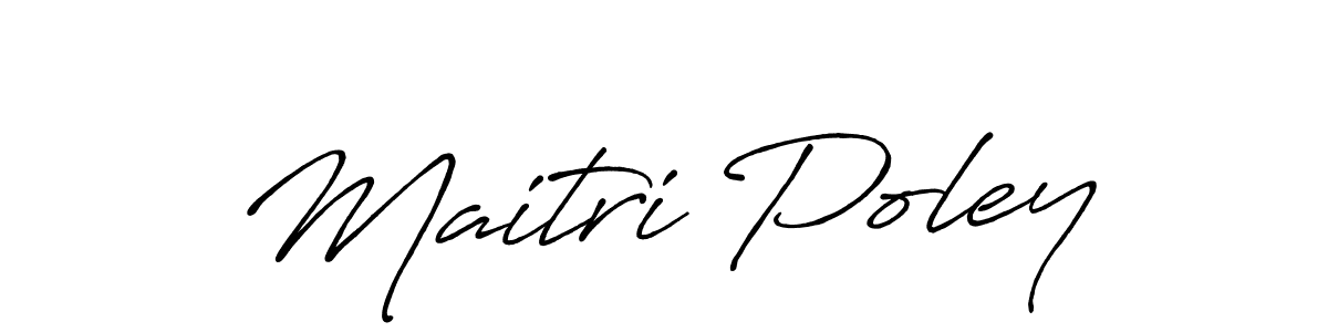 Antro_Vectra_Bolder is a professional signature style that is perfect for those who want to add a touch of class to their signature. It is also a great choice for those who want to make their signature more unique. Get Maitri Poley name to fancy signature for free. Maitri Poley signature style 7 images and pictures png