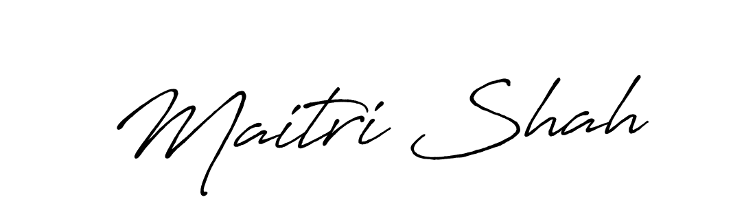 Design your own signature with our free online signature maker. With this signature software, you can create a handwritten (Antro_Vectra_Bolder) signature for name Maitri Shah. Maitri Shah signature style 7 images and pictures png