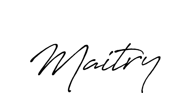 Make a beautiful signature design for name Maitry. With this signature (Antro_Vectra_Bolder) style, you can create a handwritten signature for free. Maitry signature style 7 images and pictures png