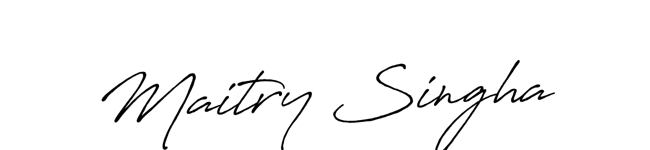 Design your own signature with our free online signature maker. With this signature software, you can create a handwritten (Antro_Vectra_Bolder) signature for name Maitry Singha. Maitry Singha signature style 7 images and pictures png