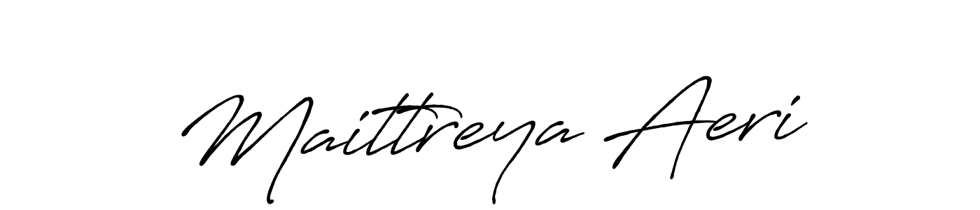 Once you've used our free online signature maker to create your best signature Antro_Vectra_Bolder style, it's time to enjoy all of the benefits that Maittreya Aeri name signing documents. Maittreya Aeri signature style 7 images and pictures png