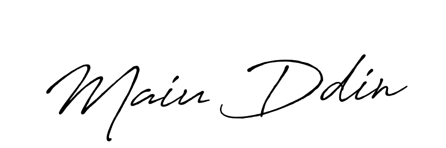 Similarly Antro_Vectra_Bolder is the best handwritten signature design. Signature creator online .You can use it as an online autograph creator for name Maiu Ddin. Maiu Ddin signature style 7 images and pictures png
