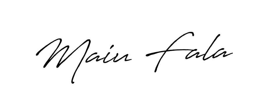 Make a beautiful signature design for name Maiu Fala. With this signature (Antro_Vectra_Bolder) style, you can create a handwritten signature for free. Maiu Fala signature style 7 images and pictures png