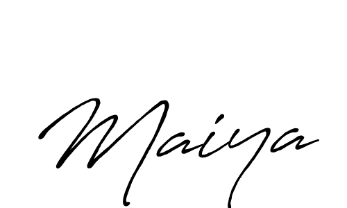 Maiya stylish signature style. Best Handwritten Sign (Antro_Vectra_Bolder) for my name. Handwritten Signature Collection Ideas for my name Maiya. Maiya signature style 7 images and pictures png