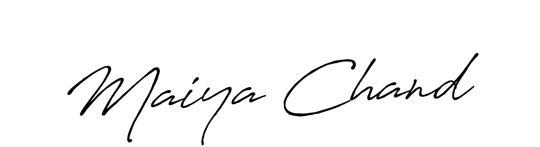 Antro_Vectra_Bolder is a professional signature style that is perfect for those who want to add a touch of class to their signature. It is also a great choice for those who want to make their signature more unique. Get Maiya Chand name to fancy signature for free. Maiya Chand signature style 7 images and pictures png