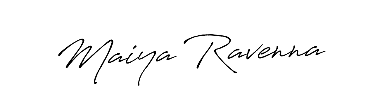 Also we have Maiya Ravenna name is the best signature style. Create professional handwritten signature collection using Antro_Vectra_Bolder autograph style. Maiya Ravenna signature style 7 images and pictures png