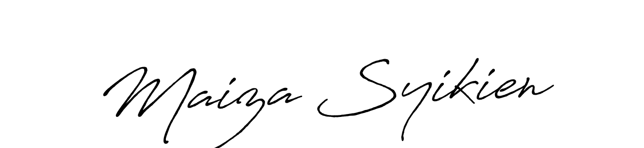 You can use this online signature creator to create a handwritten signature for the name Maiza Syikien. This is the best online autograph maker. Maiza Syikien signature style 7 images and pictures png