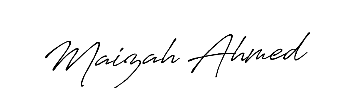 This is the best signature style for the Maizah Ahmed name. Also you like these signature font (Antro_Vectra_Bolder). Mix name signature. Maizah Ahmed signature style 7 images and pictures png