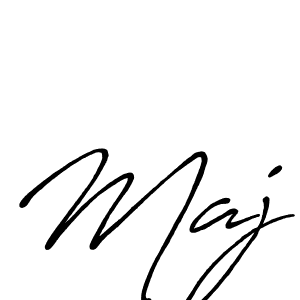 Make a beautiful signature design for name Maj. With this signature (Antro_Vectra_Bolder) style, you can create a handwritten signature for free. Maj signature style 7 images and pictures png