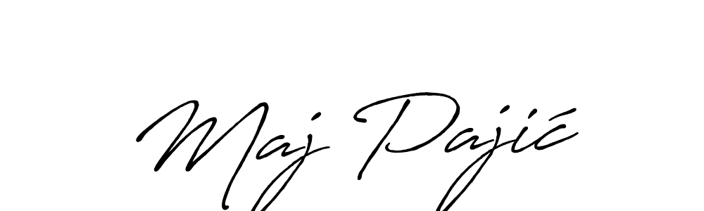 Create a beautiful signature design for name Maj Pajić. With this signature (Antro_Vectra_Bolder) fonts, you can make a handwritten signature for free. Maj Pajić signature style 7 images and pictures png