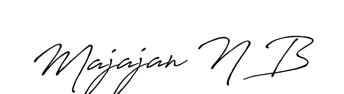 Also we have Majajan N B name is the best signature style. Create professional handwritten signature collection using Antro_Vectra_Bolder autograph style. Majajan N B signature style 7 images and pictures png