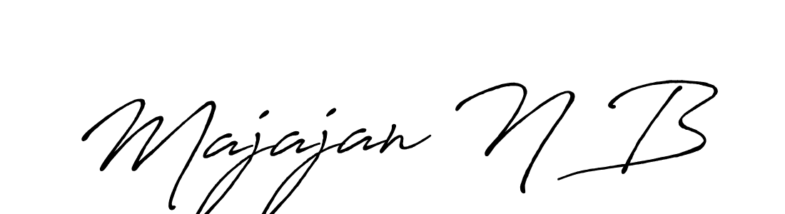 Also we have Majajan N B name is the best signature style. Create professional handwritten signature collection using Antro_Vectra_Bolder autograph style. Majajan N B signature style 7 images and pictures png