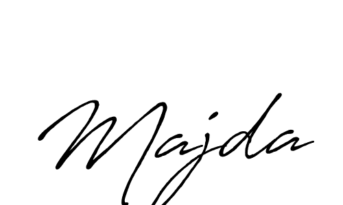 Majda stylish signature style. Best Handwritten Sign (Antro_Vectra_Bolder) for my name. Handwritten Signature Collection Ideas for my name Majda. Majda signature style 7 images and pictures png